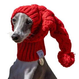 manatom イタグレ帽子 ペット犬用 ニット帽 小型犬用 秋冬用の防寒 防寒アクセサリー