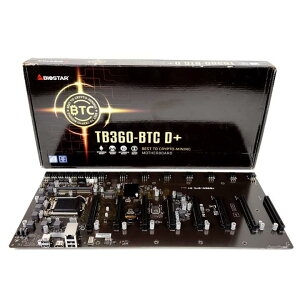 �q�}���\�����Ԓ��ő�P5�{�rBIOSTAR TB360-BTC D+ �}�C�j���O�p�}�U�[�{�[�h LGA1151 ��8/9����Ή��b8GPU���}���Ή��b����T�C�Y�bM.2/HDMI����