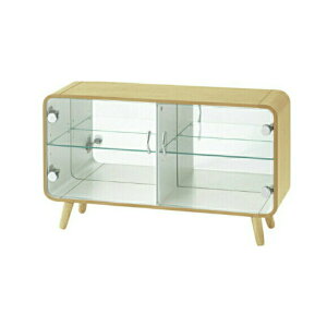 〈10/30限定 P5倍〉コレクションシェルフ ラック 棚 収納 ミラー 鏡 フィギュアケース ガラス 2段 ロータイプ 木製 グッズ オタク 推し活 東谷 PT-613