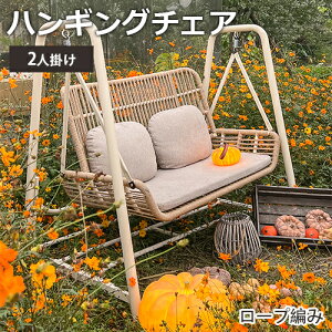 【8%OFFクーポン!27日まで】ハンギングチェア 屋内 ぶらんこ ガーデンブランコ クッション付 ブランコ 2人掛け乗り 耐荷重 ハンモックチェア ガーデンファニチャー 屋外遊具 キッズ 椅子 イ
