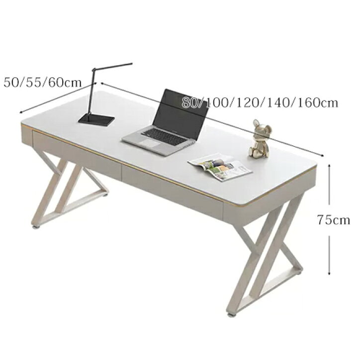 ダイニングテーブル 作業テーブル フリーデスク 幅139cm ホワイト 鏡面 