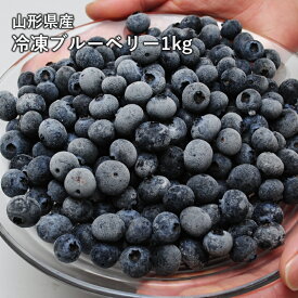 送料無料 山形県産 冷凍 ブルーベリー 約1kg 国産 ブルーベリー フルーツ　果物　冷凍