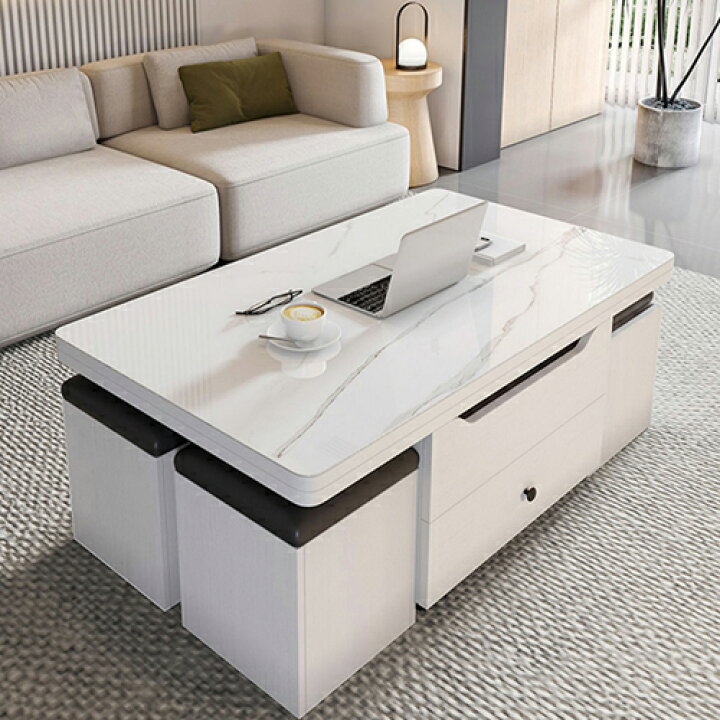 楽天市場】リフティングテーブル 完成品 幅100cm 収納付き 昇降式 
