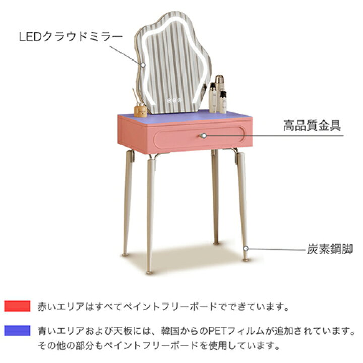 楽天市場】ドレッサー 化粧台 幅50cm ドレッサーデスク メイク台 幅 