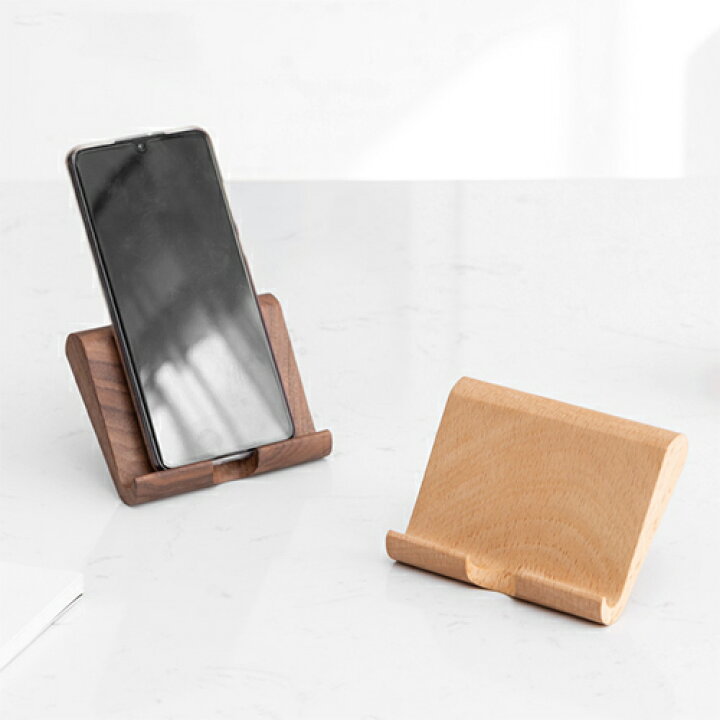 楽天市場 スマホスタンド 木製 天然木 コンパクト 携帯便利 充電 角度調整 無垢材 ブナ材 ウォールナット材 木目調 木製スタンド おしゃれ タブレット対応 スマホ対応 縦置き 横置き 木製雑貨 ナチュラル シンプル Yeswood 丸木家具