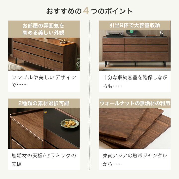 楽天市場】キャビネット 収納棚 幅165cm リビング サイドボード 収納 