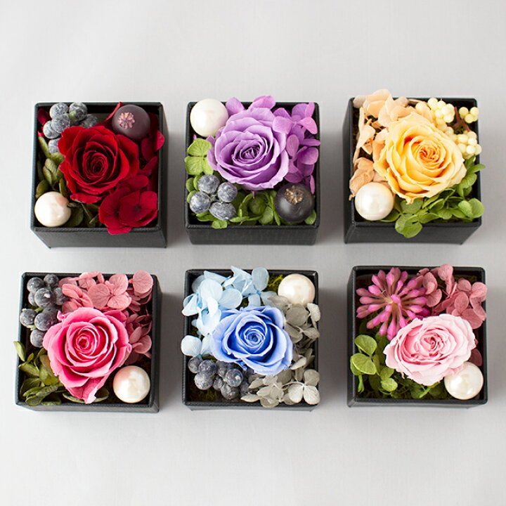 楽天市場】プチギフト4個 ミニボックス プリザーブドフラワー 【ギフト  