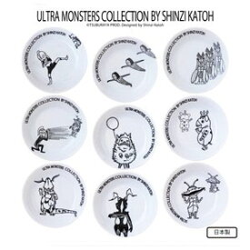 Shinzi Katoh☆ウルトラヒーローと怪獣たち【陶器製：ちょっと便利な♪小皿】 小倉陶器