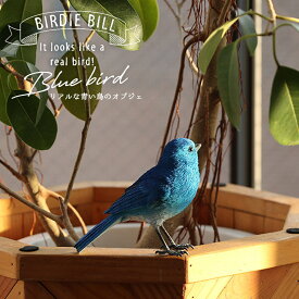 BIRDIE BILL 「リアルな鳥のオブジェ ブルーバード」 BLUE BIRD バーディビル 青い鳥 マグネット 磁石 置物 オブジェ 動物 メッセージバード 小鳥