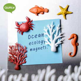 QUALY 「海の生き物のマグネット」 オーシャンエコロジー SAVE THE OCEAN マグネット OCEAN ECOLOGY MAGNETS 文具 磁石 サステナブル エシカル