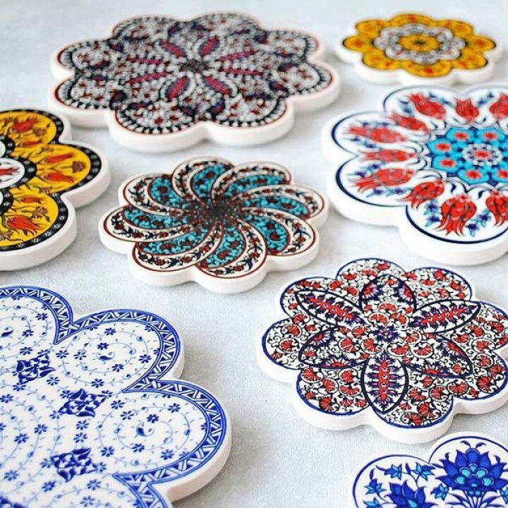 楽天市場】「IZNIK トリベット」トルコ製鍋敷き 18.5cm イズニック  