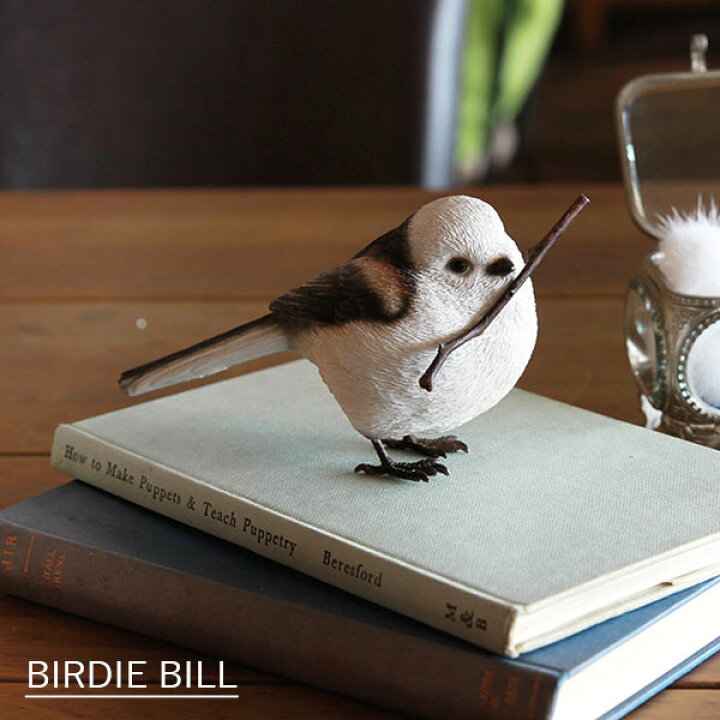 楽天市場】BIRDIE BILL 「リアルな鳥のオブジェ シマエナガ」 LONG 