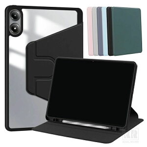 Redmi Pad 2 Pro / Poco Pad M1 �P�[�X �I�[�g�X���[�v �@�\�t�� 12.1�C���` �蒠�^ �J�o�[ PU���U�[ �w�ʓ��� �X�^���h�@�\ ��