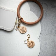 マタニティマーク スマホ用 ミニサイズ【2.5cm】木製 ウッド キーホルダー チャーム パーツ付 マタニティ…