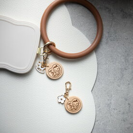 マタニティマーク スマホ用 ミニサイズ【2.5cm】木製 ウッド キーホルダー チャーム パーツ付 マタニティ 妊婦 かわいい｜meets