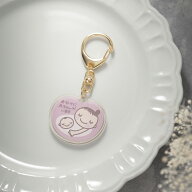 マタニティマーク アクリル ハート キーホルダー くすみカラー マタニティーマーク 妊婦 かわいい