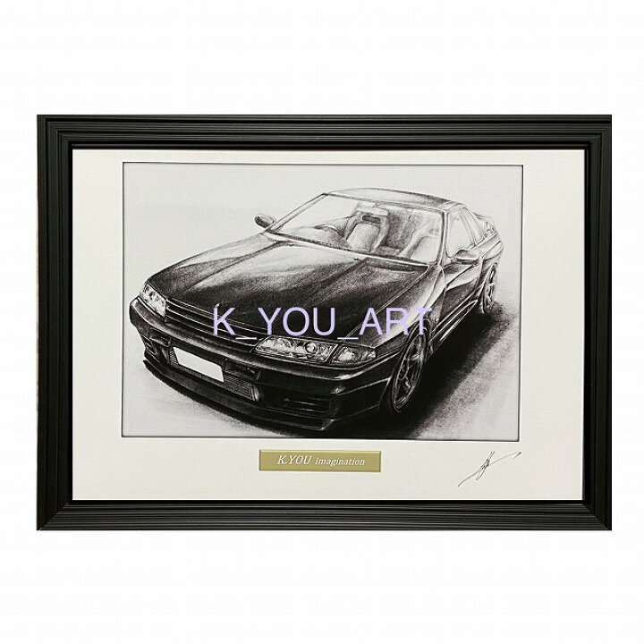 楽天市場】日産 ニッサン スカイライン R32 GT-R 鉛筆画 イラスト 名車 