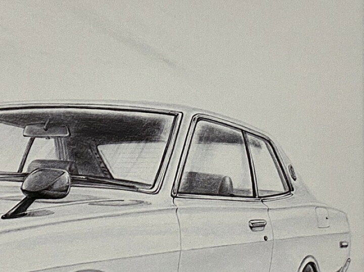 楽天市場 日産 ニッサン 230 グロリア ハードトップ 鉛筆画 名車 旧車 ノスタルジックカー イラスト 絵画 デッサン 絵 サイズ 230ｍｍx318ｍｍ 額付き 作者直筆サイン入り 車好き 男性 向け ギフト プレゼント にも最適 全国送料無料 ミラーマン 楽天市場店