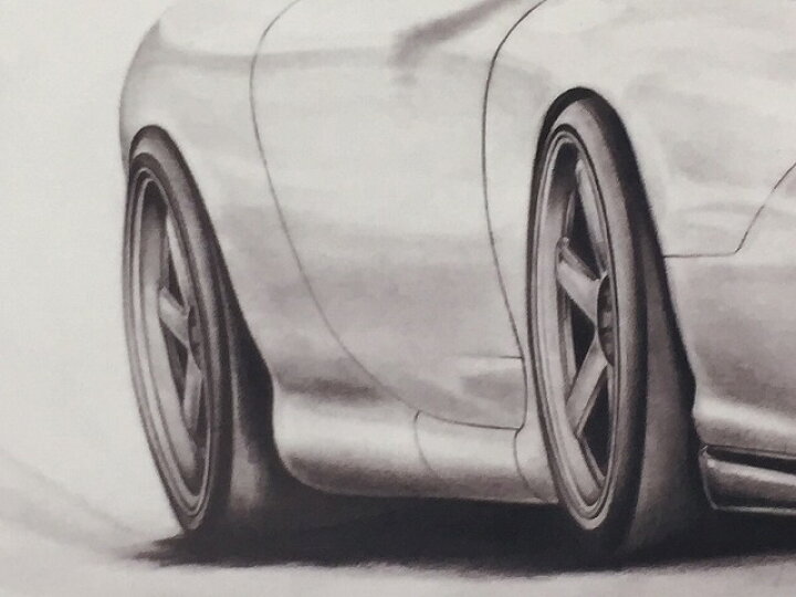 楽天市場 マツダ Fd サバンナ Rx 7後期 鉛筆画 名車 旧車 ノスタルジックカー イラスト 絵画 デッサン 絵 サイズ 230ｍｍx318ｍｍ 額付き 作者直筆サイン入り 車好き 男性 向け ギフト プレゼント にも最適 全国送料無料 ミラーマン 楽天市場店