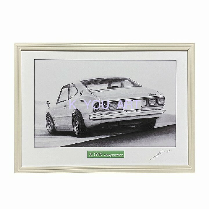 楽天市場】TOYOTA トヨタ 27トレノ リア 鉛筆画 イラスト 名車 旧車 