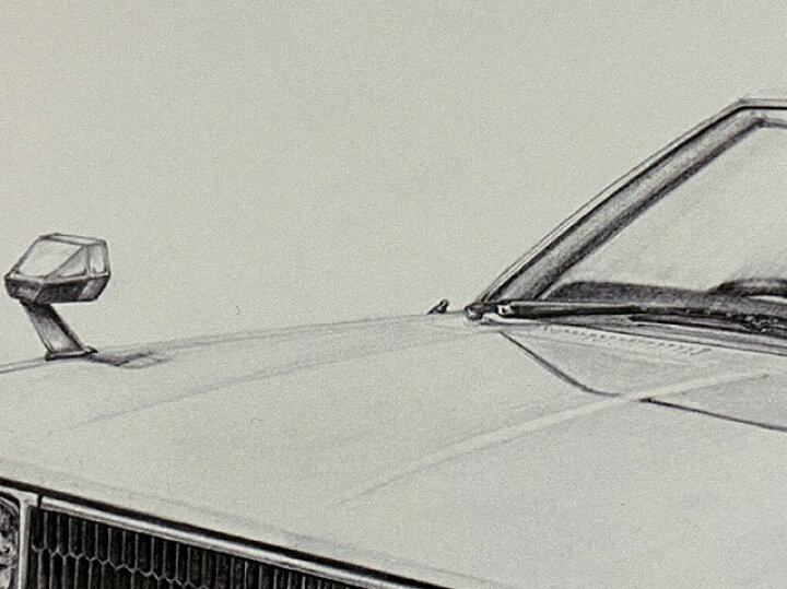 市場 Toyota イラスト 名車 トヨタ デッサン 絵画 鉛筆画 ノスタルジックカー 絵 セダン Te71 230ｍｍx318ｍｍ サイズ 旧車 カローラ