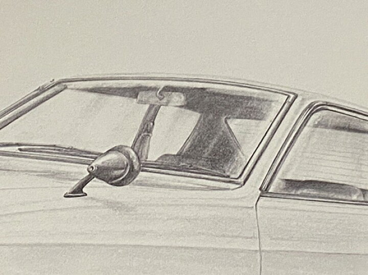 楽天市場 ニッサン 日産 210サニー 2ドアセダン 鉛筆画 名車 旧車 ノスタルジックカー イラスト 絵画 デッサン 絵 サイズ 230ｍｍx318ｍｍ 額付き 作者直筆サイン入り 車好き 男性 向け ギフト プレゼント にも最適 全国送料無料 ミラーマン 楽天市場店