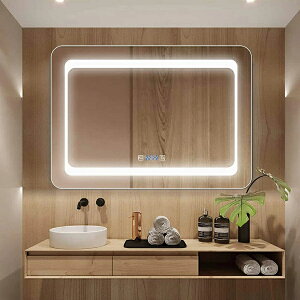 【24H限定★20%OFF】壁掛けミラー LED ウォールミラー 照明 おしゃれ 鏡 壁掛け 北欧 デザイン オシャレ 化粧 洗面 ラウンド 洗面台 ミラー 鏡 LED 壁掛け 照明付き 化粧鏡 洗面所 50*70 洗面台 お