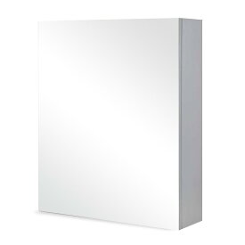 【マラソン最終日★20％OFF】ミラーキャビネット 洗面鏡 ミラー 洗面収納棚 60*50 キャビネット 白 浴室 トイレ 鏡 壁掛け 浴室ミラー 収納キャビネット 完成品 飛散防止 可動棚 化粧 収納 風呂 キャビネットミラー