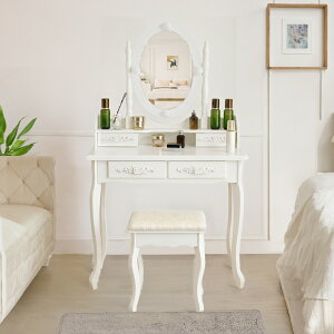 ドレッサー 化粧台 おしゃれ 2点セット テーブル 鏡台 ライト付き 3色LED 女優ミラー 引き出し 収納 椅子 セット メイク台 シンプル お姫様 可愛い プレゼント