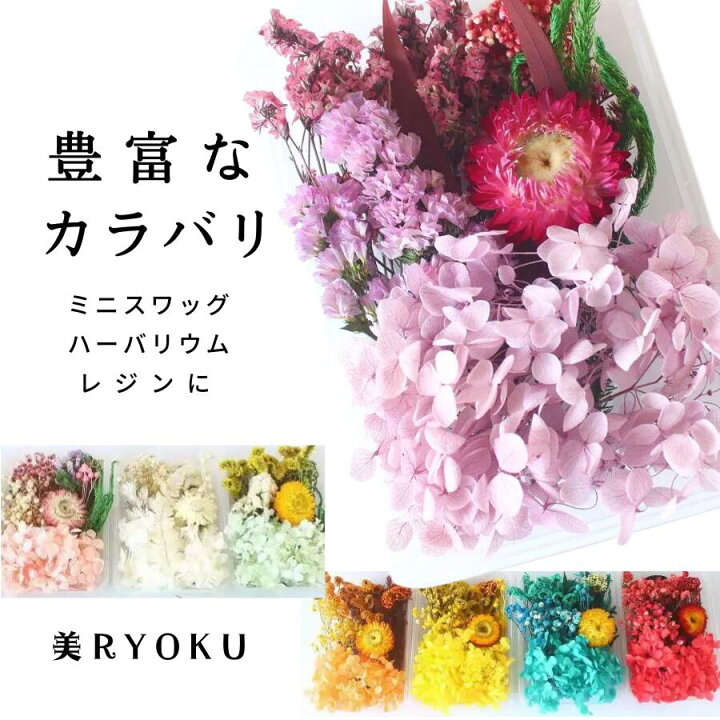 楽天市場 ドライフラワー 花材 詰め合わせ レジン ハーバリウム アロマワックス サシェ スワッグ カスミソウ ブーケ 髪飾り 花束 あじさい アクセサリーパーツ フラワー リース プリザーブドフラワーハンドメイド Rsl Craftラボ 美ryoku