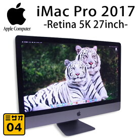 【中古】iMac Pro 2017 Retina 5K 27インチ・3.0GHz 10Core Xeon W・メモリ 128GB・SSD 2TB・Radeon Pro Vega 64・macOS Sonoma・MQ2Y2J/A・Space Gray・デスクトップ［04］難あり品