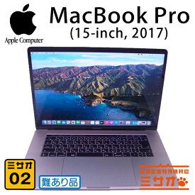 【中古】MacBook Pro (15-inch, 2017・Thunderbolt 3 ports x 4)・Core i7 3.1GHzクアッドコア/メモリ 16GB/SSD 1TB/Touch Bar仕様/macOS BigSur/難あり品［02］