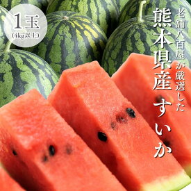 すいか 熊本県産 訳あり 1玉（4kg以上） 2玉（合計約10kg） 完熟 西瓜 スイカ