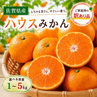 ハウスみかん ご家庭用 佐賀県産 1kg 2kg 3kg 5kg みかん 送料無料 柑橘 訳あり 規格外