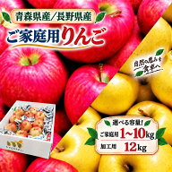 りんご 訳あり 送料無料 1kg 2kg 3kg 5kg 10kg 加工用12kg 長野県産 家庭用 キズあり 訳ありりんご おま…