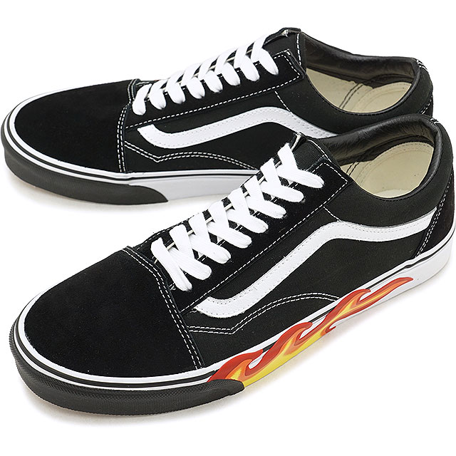 van shoes with flames