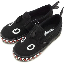 【先行予約】バンズVANSベビーキッズスリップオンベルクロシャークウィークKIDSSLIP-ONVSHARKWEEKヴァンズスリッポンスニーカー靴PHINブラック系(VN0A3488V4HFW19)【コンビニ受取対応商品】