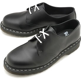 ドクターマーチン Dr.Martens 3ホールシューズ ホワイトステッチ ブラックスムース 1461Z WHITE STITCH BLACK SMOOTH メンズ・レディース ブラック系 [24757001]