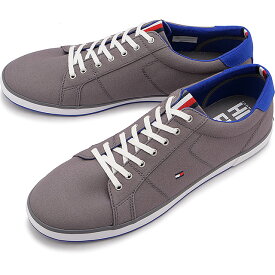 【在庫限り】トミーヒルフィガー TOMMY HILFIGER メンズ スニーカー H2285ARLOW 1D [FM00596-039 FW22] キャンバスシューズ STEEL GREY 灰 グレー系【ts】