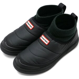 y11/1 őP28{z ԕi n^[ HUNTER fB[X CAEg pt@[ ebh Jt u[c [WFS2265REN-BLK FW22] W IN/OUT PUFFER KNITTED CUFF BOOT  Xb| EB^[u[c BLK 
