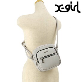 エックスガール X-girl レディース フェイクレザー ショルダーミニバッグ [105233053004 FW23] FAUX LEATHER SHOULDER MINI BAG XGIRL 鞄 GREY