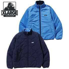 【35％OFF／SALE】エクストララージ XLARGE メンズ リバーシブル キルテッドジャケット [101233021003 FW23] REVERSIBLE QUILTED JACKET x-large エックスラージ アウター ブルゾン 中綿ジャケット NAVY【e】【ts】