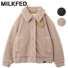 【楽天スーパーSALE限定46％OFF】ミルクフェド MILKFED. レディース ロゴカラーボアジャケット [103233021003 FW23] LOGO COLLAR BOA JACKET アウター ブルゾン ボアフリース【e】【ts】【sp】