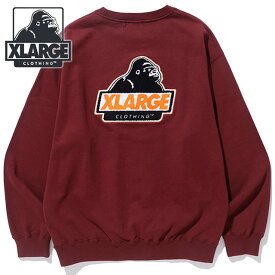 エクストララージ XLARGE メンズ シェニール スランテッドOG クルーネックスウェットシャツ [101234012010 HO23] CHENILLE SLANTED OG CREWNECK SWEATSHIRT x-large エックスラージ トップス トレーナー BURGUNDY