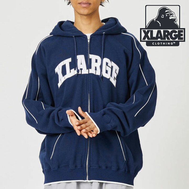 楽天市場】エクストララージ XLARGE メンズ パイピング ジップアップ 
