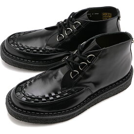 ジョージコックス GEORGE COX ラバーソール ハットン ブーツ [03-002-D-040 FW23] HATTON BOOT メンズ・レディース レザー シューズ BLACK 黒 ブラック系