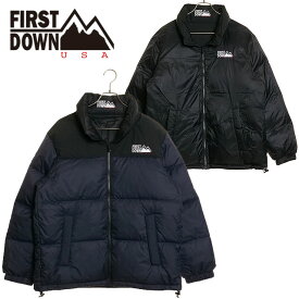 【4/25は楽天カードで最大14倍】【30％OFF／ラスト1着】ファーストダウン FIRST DOWN メンズ バブル ダウンジャケット [F542001-75 FW23] BUBBLE DOWN JKT 定番 アウター リバーシブル 撥水 NAVY【e】【ts】