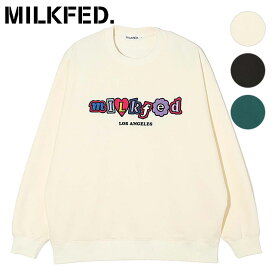 【4/25は楽天カードで最大14倍】【50％OFF／SALE】ミルクフェド MILKFED. レディース パッチ スウェットシャツ [103234012005 FW23WINTER] PATCH SWEATSHIRT トップス クルーネック トレーナー 長袖【e】【ts】