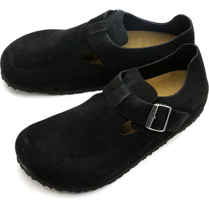 �r���P���V���g�b�N BIRKENSTOCK ���U�[�V���[�Y �����h�� [1028103/1028078] LONDON �����Y�E���f�B�[�X �R���t�H�[�g�V���[�Y BLACK | SUEDE-LEATHER ���K�戵�X�ycp�z