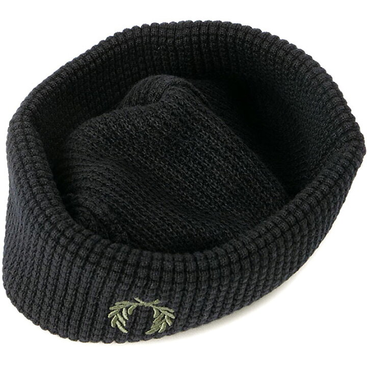 40 OFF SALE フレッドペリー FRED PERRY ワッフルニットビーニー C8130-102 FW24 フレッド・ペリー FREDPERRY WAFFLE KNIT BEANIE メンズ・レディース 帽子 ニットキャップ ニット帽 BLACK メール便可 s e 正規取扱店 mischief シューズ アパレル